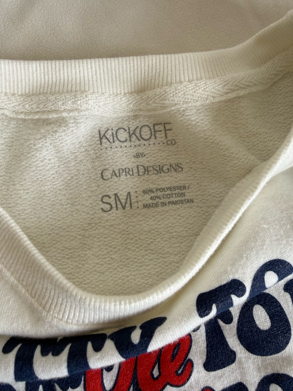 Ole Miss "Hotty Toddy" Cropped long sleeve t shirt - Picture 2 of 3